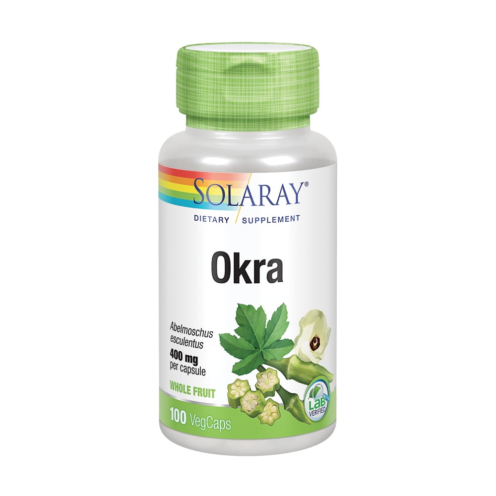 Solaray Okra Fruit 400mg Healthy Digestion & Cardiovascular Function