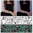 thumbnail image 2 of 1pc 2022 New Halloween Luminous Tattoo Stickers Fluorescent Green Children's Face Glowing Stickersws-k69, 2 of 4