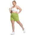 thumbnail image 5 of Aiyino Women's Plus Size Running Shorts Casual Summer Athletic Workout Shorts High Waisted Gym Yoga Lounge Shorts Pants L-5X, 5 of 6