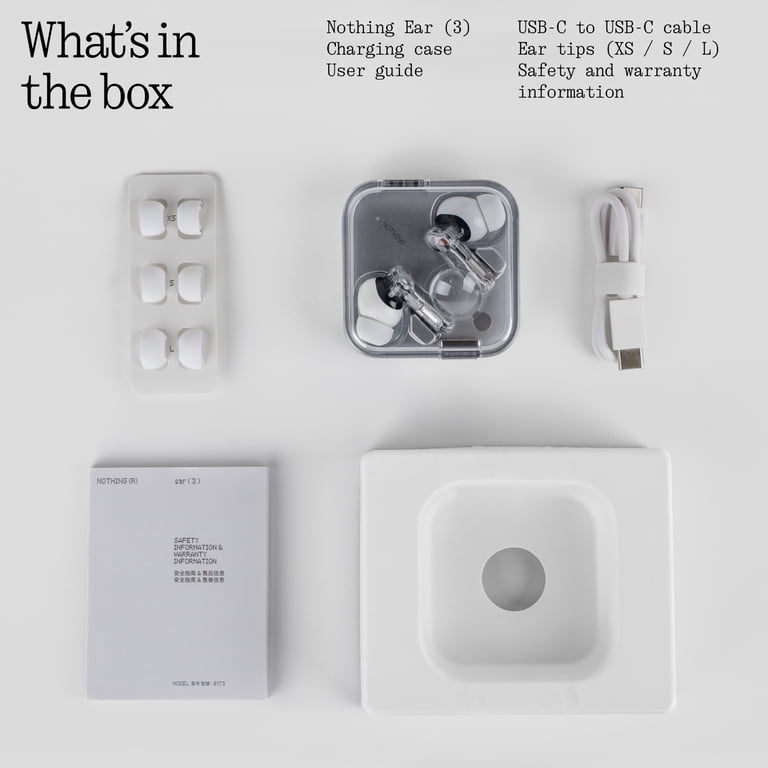 Nothing Ear (3) Wireless Earbuds Super Mic 45dB Hybrid Active