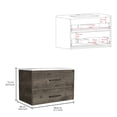 thumbnail image 3 of Modern Bathroom Wall - Mounted Sink | Two - Drawer Storage Solution | Particle Board Craft | Fits Small Bathroom Areas, 3 of 4