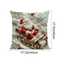thumbnail image 4 of Xuniizn Christmas Pillow Covers 18x18 inch Xmas Decorations Soft Plush Faux Fur Wool Christmas Throw Pillow Cases Winter Holiday Decor for Sofa Living Room, 4 of 7