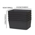 thumbnail image 3 of Jiuaui Conteneurs de Rangement en Solde 6 Pcs Paniers de Rangement en Plastique pour Bureau (Sans Couvercle Version), 3 of 4