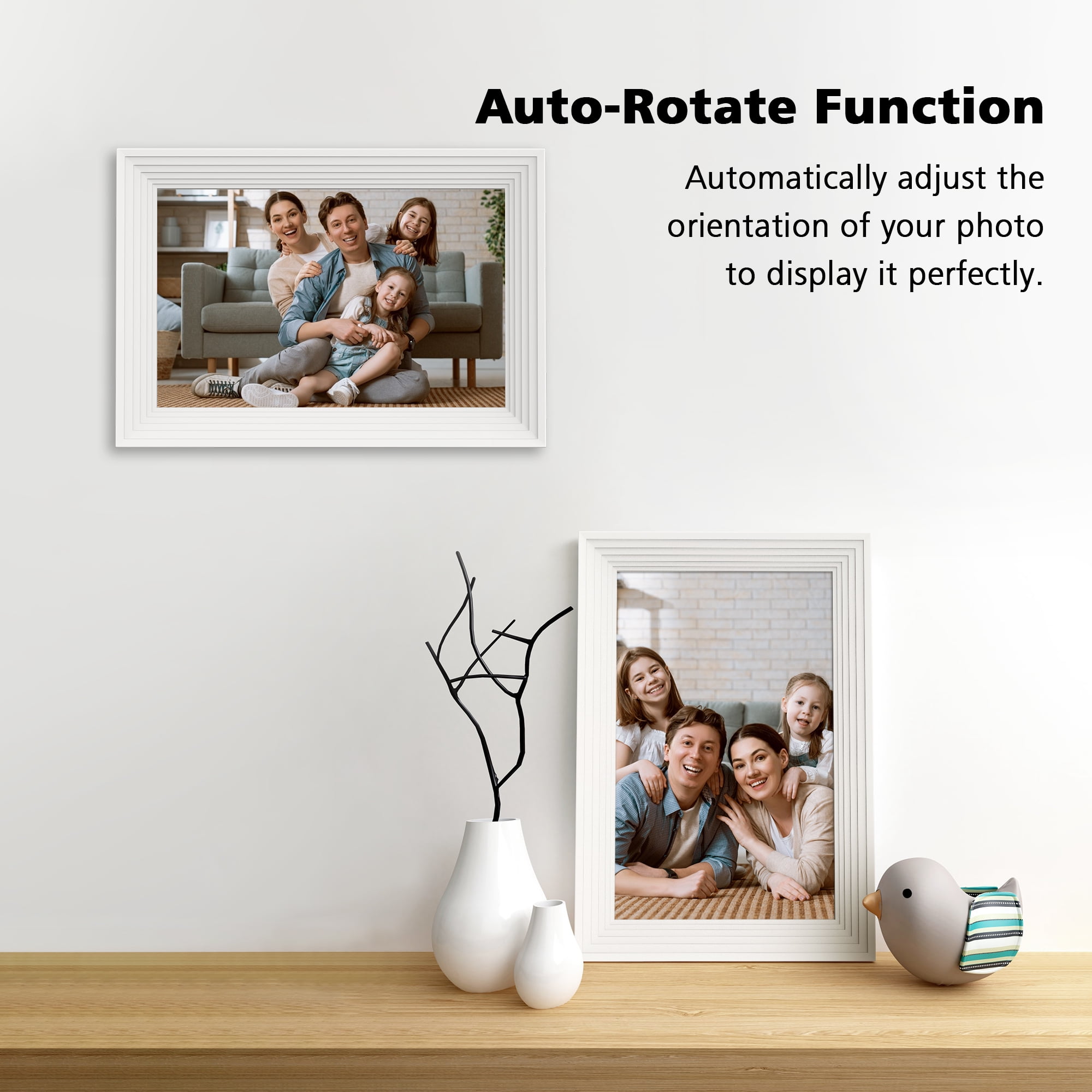 White Wood Pattern Decorative Frame for JEEMAK F10 F20 Digital Picture Frame White Wood Pattern Decorative Frame for JEEMAK F10 F20 Digital Picture Frame