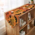 thumbnail image 4 of Halloween Table Runner Linen Burlap Table Runner 70 Inches Long Spooky Autumn Orange Cat Pumpkins Dresser Scarves for Kitchen Island Coffee Dining Room Party Wedding Banquet Holiday 13"x70", 4 of 8