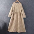 thumbnail image 6 of Dresses For Women Sevevn Women's Long Sleeve Dress 2025 Fall Wedding Guest Smocked Floral Crewneck Ruffle A Line Flowy Mini Dress, 6 of 9
