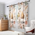 thumbnail image 2 of Yayeee Window Curtains Light Filtering 63"x42" Grommet Panel Pair Home Living Room Decor, Campfire Pattern, 2 of 7