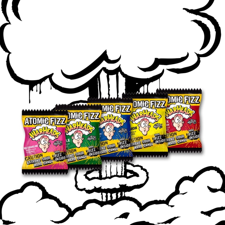 Warheads, Sour Hard Candy, 1.48oz Canister, Atomic Fizz - Walmart.com