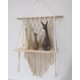 thumbnail image 4 of Estante para colgar en la pared de macramé, estante para colgar en la pared de madera bohemia, estante hecho a mano natural con cuerda de algodón para sala de estar, oficina, decoración de dormitorio Afortunado Sencillez, 4 of 5