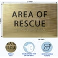 thumbnail image 3 of ADA CENTRAL SIGNS - 6" X4" Area of Rescue Sign - ADA Compliant Tactile Graphics Grade 2 Braille Text Wall Sign | Emergency Assistance, Refuge Place Sign for Schools, Offices, Apartments & Restaurants, 3 of 7
