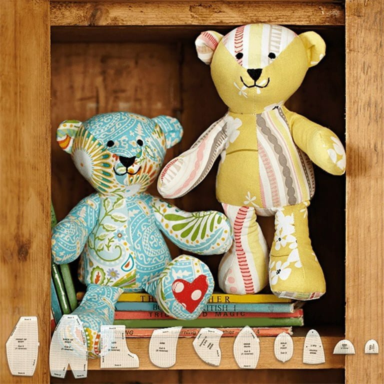 LINASHI Remembrance Memory Bear Memory Bear Template Ruler Set Create  Lasting Memories with Deceased Loved One's Clothing Diy Craft Kit 
