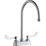Elkay LK406GN08T4 Elkay 4" Centerset with Exposed Deck Faucet with 8" Gooseneck Spout 4" Wristblade Handles Chrome