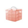 thumbnail image 1 of Ounissouiy Bolsas de maquillaje de plástico transparente 2020, tendencia de moda, diseño creativo, caja de cosméticos desmontable, bolsos de mano de Almacenamiento y organización del hogar Naranja, 1 of 1
