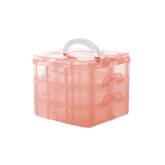 Ounissouiy Bolsas de maquillaje de plástico transparente 2020, tendencia de moda, diseño creativo, caja de cosméticos desmontable, bolsos de mano de Almacenamiento y organización del hogar Naranja