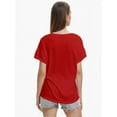 thumbnail image 4 of Womens T Shirts Short Sleeve V Neck Casual Summer Tops Tshirts with Pocket, 4 of 4