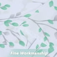 thumbnail image 5 of Tier Curtains for Kitchen Window, Leaf Floral Pattern Bathroom Window Curtain, Embossed Textured Tree Branch Window Treatment Decor Curtains, 27" W x 30" L, Green/Grey, Set of 2, 5 of 9