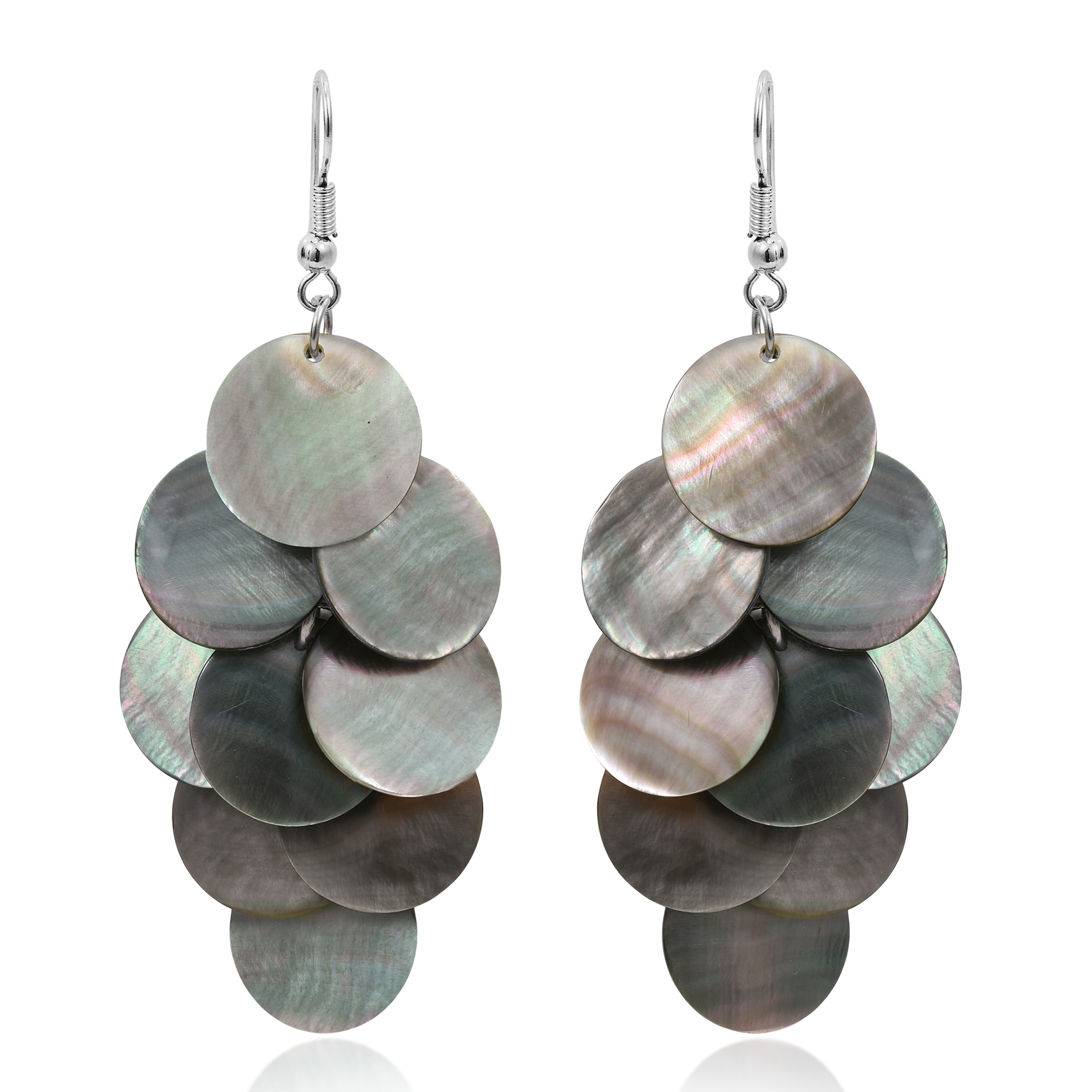 Real Shell Transparent Earrings Jewellery Drop dangle hook handmade New