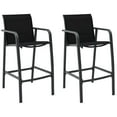 thumbnail image 1 of vidaXL Chaises de Bar de Jardin 2 Pcs Noir Textilène, 1 of 5