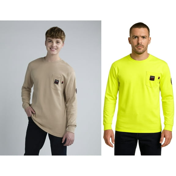 Bass Creek Outfitters Men's Flame Resistant Long Sleeve Crewneck Knit Top, Sizes M-XXL