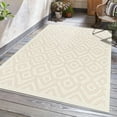 thumbnail image 6 of Hauteloom Burl Living Room, Bedroom Patio Outdoor Area Rug - Contemporary - Off White, White - 6'7" x 9', 6 of 8