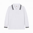 thumbnail image 2 of NIEWTR Boys Athletic Pullover Polo Shirt Long Sleeve Lightweight Fabric for Hiking Running and Jogging Activities（A-Light Purple,7-8 Years), 2 of 5