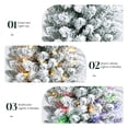 thumbnail image 2 of OasisCraft 4ft Pre-Lit Christmas Tree, Multicolored Snow Flocked Artifical Trees with Remote for Holiday Metal Stand, 2 of 8