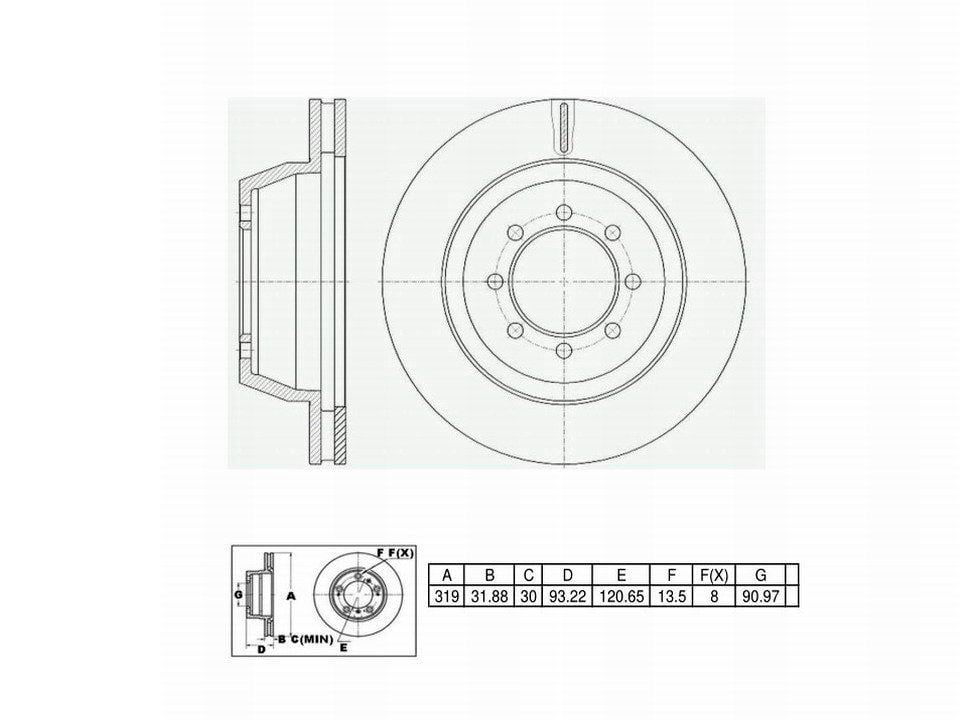 Winstop Brake Rotor, Front WS232049, Ford E-350 Econoline 1994-1976