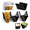 Black, variant on Microwave Safe Taco Holder Set of 6, Colorful Taco Holder Set 2 Sauce Cups, Connectable & Stackable Plastic Taco Stands, Microwave & Dishwasher Safe, Great for Family Meals & Taco Nights