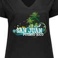 thumbnail image 4 of Inktastic San Juan Puerto Rico Women's Plus Size V-Neck T-Shirt, 4 of 5