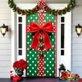 thumbnail image 4 of Mouliraty Christmas Door Cover Decoration, 35x73 Inch Christmas Door Cover Christmas Door Curtain Christmas Day Door and Wall Decoration Festival Party Decoration, Green, 4 of 6