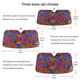 thumbnail image 5 of Yayeee Car Windshield Sun Shade Universal Fit Front Visor Protector, Colorful Palm Pattern, 5 of 8