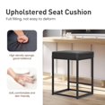 thumbnail image 5 of Sophia & William 24" Bar Stool Counter Height Bar Stools with Footrest, Set of 2, Black, 5 of 6