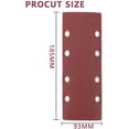 thumbnail image 3 of Paquete de 40 hojas de lija oso de fresa 93 x 185 mm 8 agujeros grano 60/80/120/240, 3 of 5