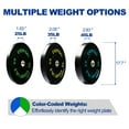 thumbnail image 6 of BalanceFrom Olympic Bumper Plate Weight Plate with Steel Hub, Black, 210 lbs Set, 6 of 9