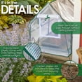 thumbnail image 3 of Garden Elements Indoor/Outdoor Metal Frame, Plastic Covered Cloche Angled Tunnel Greenhouse with Mesh Vents, White, Mini, 47”, 3 of 6