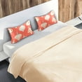 thumbnail image 5 of Yayeee Pillowcase Standard Size Set of 2 Satin Wrinkle Resistant Pillow Case, Beige Christmas Ornaments Pattern, 5 of 8