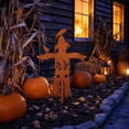 thumbnail image 3 of Halloween Spooky Metal Garden Stakes Set, Cut‑Out Scarecrow & Pumpkin Yard Ground Insert Ornaments, Rustic Silhouette Decor for Lawn Patio Backyard Autumn Holiday Decoration, F, 3 of 7