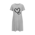 thumbnail image 4 of Rbaofujie Pyjama d'Automne pour Femmes Robe de Nuit Courte Surdimensionnée pour Femmes Imprimée à Col Rond et Manches Courtes Ensemble de Pyjama pour Femmes, 4 of 6