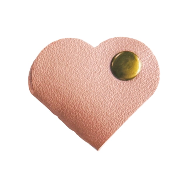 Heart Shaped Leather Cord Organizer,Portable Charging and USB Cable Protector for Tangle Free Storage