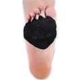 thumbnail image 2 of Forefoot Support Cushion, Anti-Slip and Anti-Sweat Half Insoles, Foot Pads, Pain Relief Socks, Black, 2 of 4