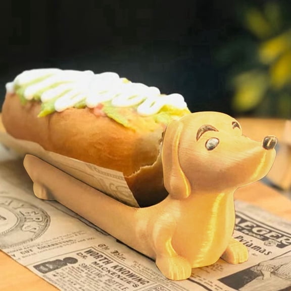 Cute Dachshund Shaped Hot Dog Tray Novelty Food Serving Holder Sausage Dog Plate for Kitchen Party BBQ Snack Serving Use
