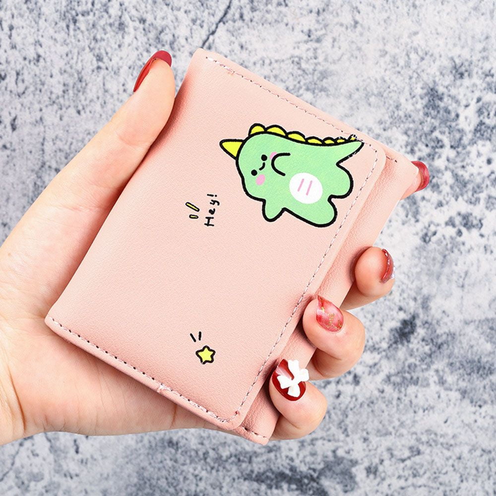 Female Short Purse PU Leather Kawaii Animals Coin Purse Card Holder Women Wallet Money Bags PINK Female Short Purse PU Leather Kawaii Animals Coin Purse Card Holder Women Wallet Money Bags PINK