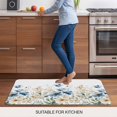 thumbnail image 5 of Blue Spring Floral Doormat Outdoor Entrance 16"x24", Watercolor Blooming Summer Botanical Absorb Moisture Dirt Door Mats, Non-Slip Rubber Backing Floor Mats Indoor, Low-Profile Front Door Rugs, 5 of 9