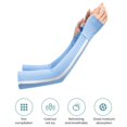 thumbnail image 4 of Ettsollp 1 Pair Moisture-Wicking Arm Sleeves Solid Color High Elastic Super Soft Breathable Quick-drying UV-proof Sports Arm Sleeves, 4 of 8