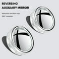 thumbnail image 2 of Round Blind Spot Rearview Mirror 1 Pair Car Blind Spot Mirror Round Suction Cup 360° Rotatable Super Glass Universal Suv Truck Auto Wide Angle, 2 of 8
