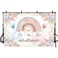 thumbnail image 4 of 7x5ftRainbow Gender Reveal Backdrop Bohemian Theme Baby Shower Party Decorations, 4 of 5