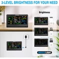 thumbnail image 5 of Sainlogic Weather Station Wireless Indoor Outdoor with Color Display,Rain Gauge,Wind Speed/Direction,Temperature,Humidity,Air Pressure,Forecast,Moon Phase,Alarm Clock(No WiFi), 5 of 6