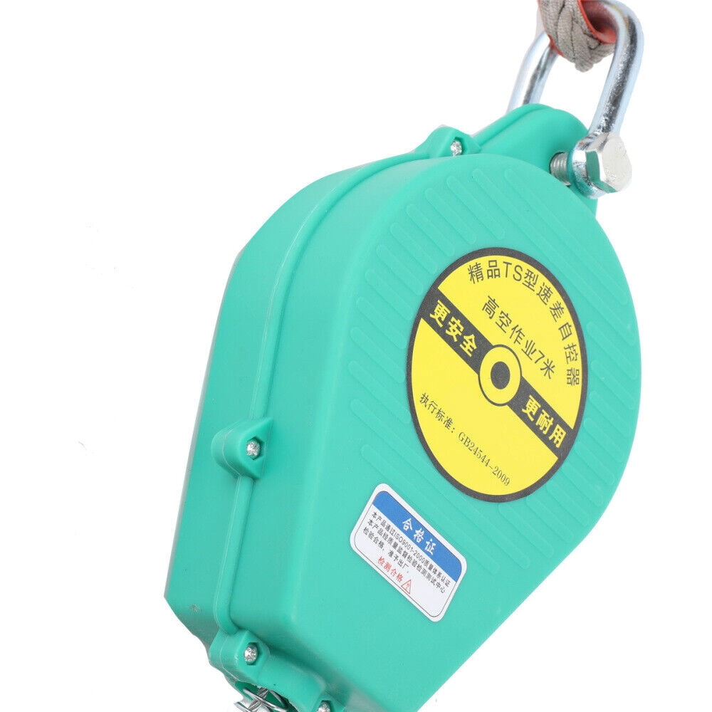 ECUTEE 23ft Self Retracting Lifeline Lanyard 330lbs Fall Arrester Fall Protection &Hook