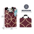 thumbnail image 2 of Yayeee Freestanding Laundry Hamper with Handle Collapsible Large Storage Basket for Clothes, Red Circles, 2 of 7