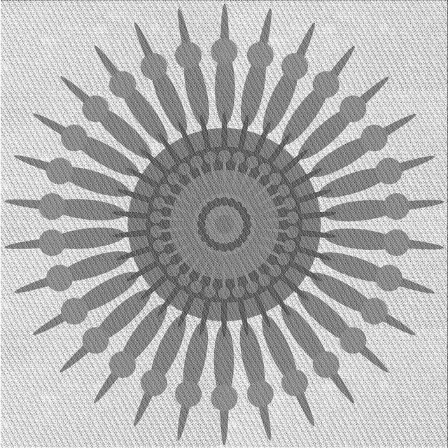 Ahgly Company Tapis d'Intérieur Lavable en Machine Carré Gris Transitionnel, 8 Pieds Carré